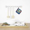 Colorful Blue Cornflowers Pair of Pot Holders Kitchen Heat Resistant Pot Holders Sets Oven Hot Pads for Cooking Baking BBQ, 7 1/2 x 7 1/2
