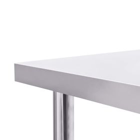 Vida XL Kitchen Work Table 100 x 60 x 85 cm Stainless Steel (Option: as picture)