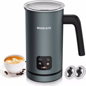 Milk Frother, Frothing and Heating (Color: Black)