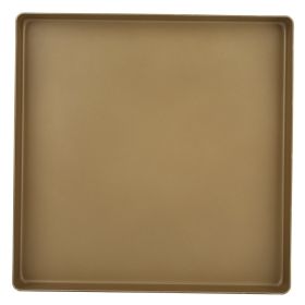 28 x 28 x 3cm Gold Aluminum Alloy Square Shape Non-Stick Baking Tray Bread Pizza Tray Baking Tool (Option: as picture)