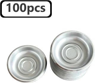100 pcs Plastic Disposable Sauce Dishes, Dipping Soy Sauce Seasoning Plate Bowls, Mini Condiment Appetizer Tray For Sushi Soy Mustard Vinegar Ket (Color: Silver)