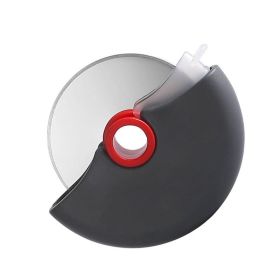 1 pc Stainless Steel Round Wheel Cutter With Lid For Cake; Bread; And Pies - Kitchen Baking Tool With Roulette Roller; Suitable For Home Kitchen B (Color: Red)