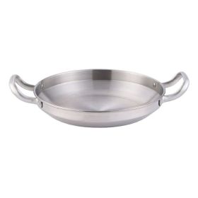 Double Ears Pan Seafood Rice Pan Fried Chicken Tray (Type: 24cm, Color: Silver)