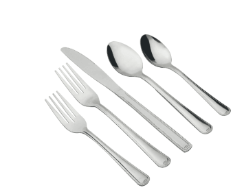 Mainstays 49 Piece Lace Stainless Steel Silver Flatware Value Set with Tray Organizer, Service for 8 3.11 lb (SH375269GB: Mainstays 49 Piece Lace Stainless)
