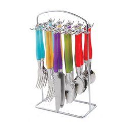 Gibson Home Santoro 20-Piece Stainless Steel Flatware Set with Hanging Rack inAssorted Colors (SKU: 105913.2)