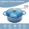 COOKWIN Enameled Cast Iron Dutch Oven with Self Basting Lid;  Enamel Coated Cookware Pot 4.5QT