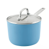 Hard Anodized 3qt Nonstick Ceramic Cookware Sauce Pan with Lid - Pistachio