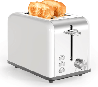 White multi-earth oven 2 piece toaster 1.5-inch ultra wide slot 6 Browning settings and 3 features (thaw / reheat / cancel) SUS304 (W1134P237563: W1134P237563)