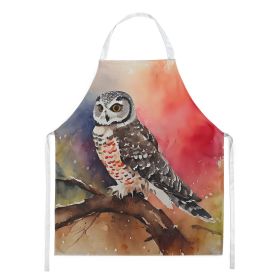 Northern Hawk Owl Apron Cooking Kitchen Server Baking Crafts Gardening for Adult Women Men, Unisex, Large, Multicolor (Default: Default)