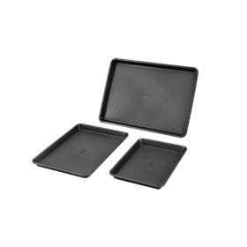 Non stick Baking Pan Set 3 Piece for Household Cooking (Type: Bakeware, Color: Black)