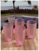 Diamond Cut Acrylic Glasses Drinking Set of 4 (19oz), Plastic Drinking Glasses, BPA Free Cocktail Glasses, Drinkware Set, Drinking Water Glasses