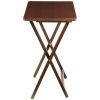 Indoor Single Folding TV Tray Table Natural 19 x 15 x 26