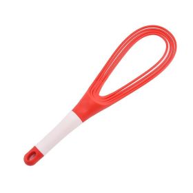 1pc Storeable And Foldable Household Multifunctional Manual Rotary Egg Beater (Color: Red)