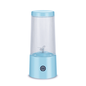 350Ml Portable Electric Juicer Blender 4 Blade Usb Mini Fruit Mixers Fruit Extractors For Juice Yogurt Smoothie Milkshake (Color: Blue)