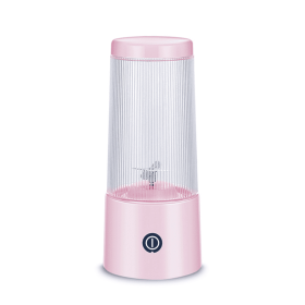 350Ml Portable Electric Juicer Blender 4 Blade Usb Mini Fruit Mixers Fruit Extractors For Juice Yogurt Smoothie Milkshake (Color: pink)
