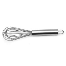1 pc Stainless Steel Whisk; Cooking Mixer; Whisk For Blending; Beating And Stirring; Enhanced Version Balloon Wire Whisk; Kitchen Gadget; 8in/10in (size: 10in Stainless Steel Egg Beater)