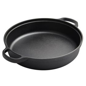 Cast Iron Cooking Pot for Restaurant Kitchen Skillet Camping Cooker (Pot Diameter: 22cm, Color: As pic show)