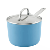Hard Anodized 3qt Nonstick Ceramic Cookware Sauce Pan with Lid - Pistachio