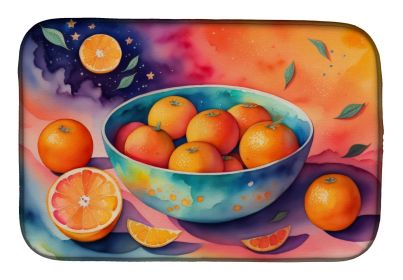 Colorful Oranges Dish Drying Mat Absorbent Dish Drying Mat Pad for Kitchen Counter Dish Drainer Mat for Countertop, 14 x 21", Multicolor (Default: Default)
