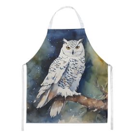 Snowy Owl Apron Cooking Kitchen Server Baking Crafts Gardening for Adult Women Men, Unisex, Large, Multicolor (Default: Default)