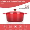 COOKWIN Enameled Cast Iron Dutch Oven with Self Basting Lid;  Enamel Coated Cookware Pot 5QT