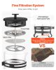 VEVOR French Press Coffee Maker, 34 Ounce 1 Liter Borosilicate Glass Coffee Press Tea Maker with Stainless Steel Filter