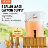 VEVOR Beverage Dispenser, 5 Gallon Drink Dispensers for Parties, Plastic Juice Dispenser with Spigot and Lid, Iced Tea Lemonade Juice Water Dispenser